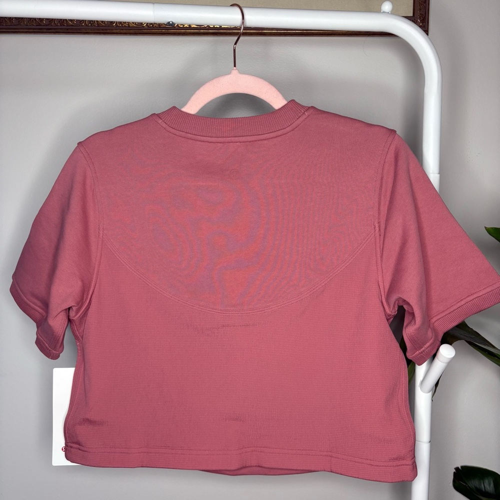 Lululemon Cotton French Terry + Swift Tee Brier Rose Pink Size 4 - Picture 6 of 9